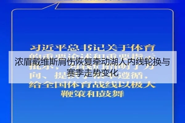 浓眉戴维斯肩伤恢复牵动湖人内线轮换与赛季走势变化
